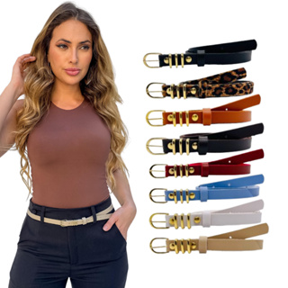 Cinto Feminino da Moda Fivela Oval  Lançamento 1.5cm largura- Patricia em Oferta na Shopee