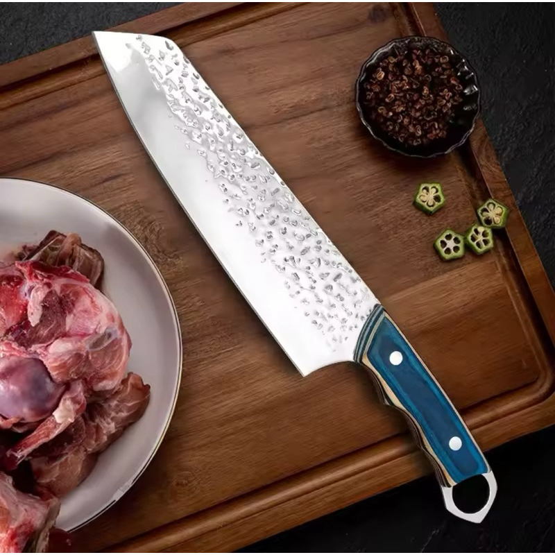 Faca Santoku do Chefe 8 pol. em Inox texturizado e cabo de madeira coberto por resina