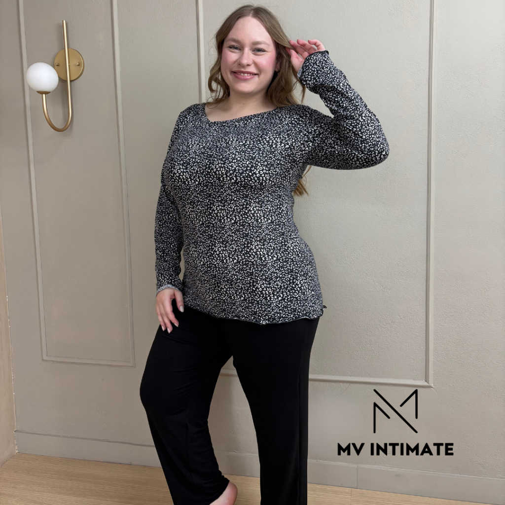 Pijama Plus Size Longo Suede Feminino Inverno Manga Longa Frio em Oferta na Shopee