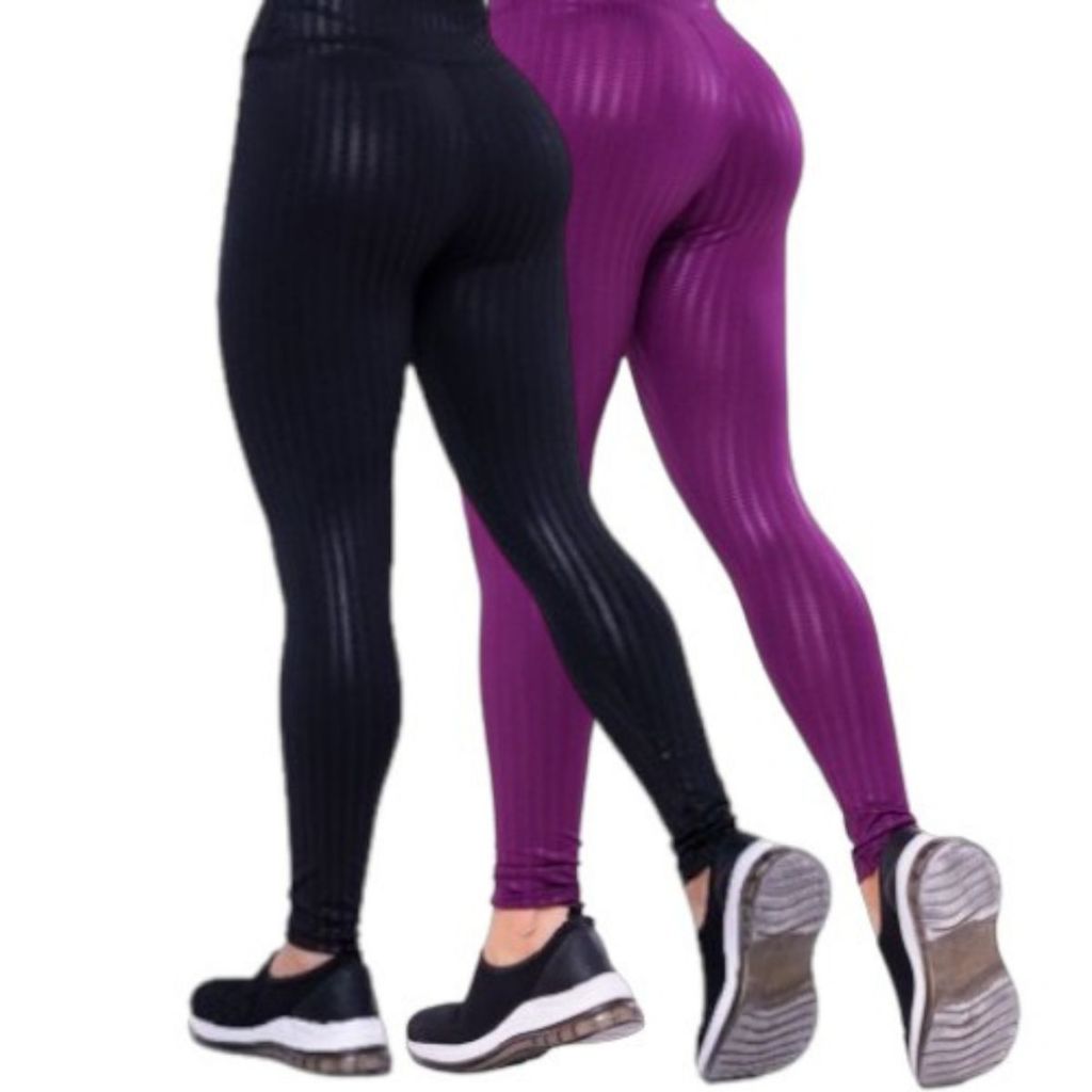 Calça Legging Feminina 3D Cirre Academia Kit Com 2 Calças Fitness Cintura Alta Empina Bumbum em Oferta na Shopee