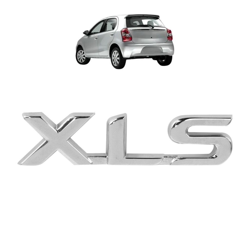 Emblema Letreiro XLS Cromado Etios 2013 a 2017