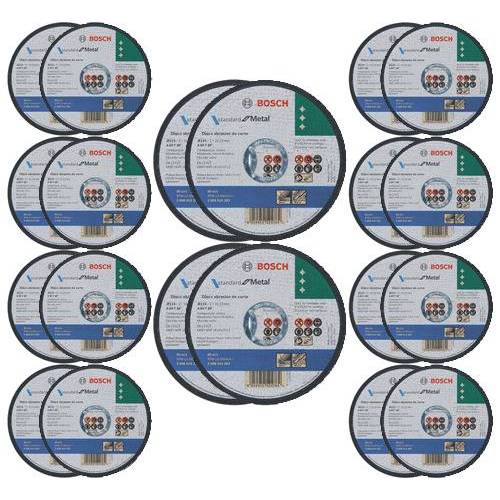 20 Discos Corte Inox Metal Bosch P/ Esmerilhadeira 115x1,0mm