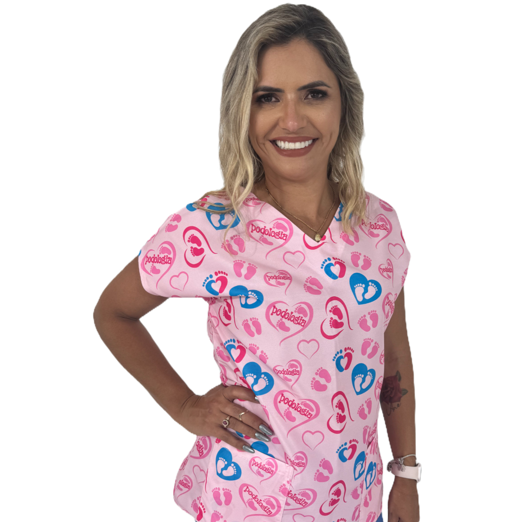 Blusa - Pijama Cirúrgico Estampado - Scrub - Podologia em Oferta na Shopee