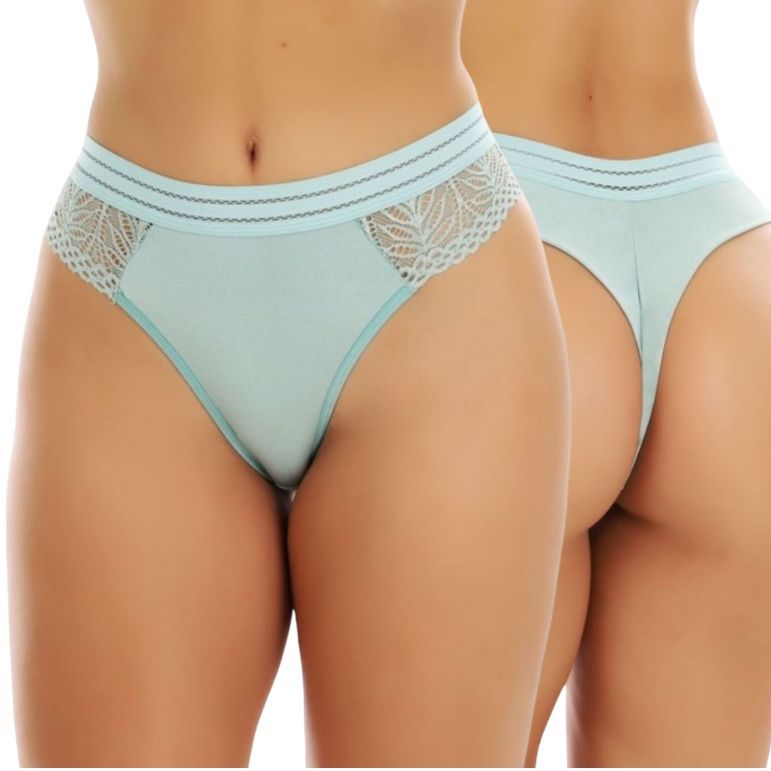 Kit 5 Calcinha Tanga Fio Duplo Com Cós Detalhe em Renda Não Marca Confortável Forro Calcinha Fio DSA