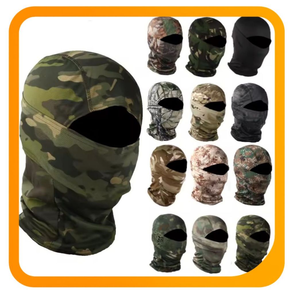 Balaclava Camuflada Tática Masculina – Ideal p/ Atividades com Visão Noturna | Airsoft, Moto e Caça