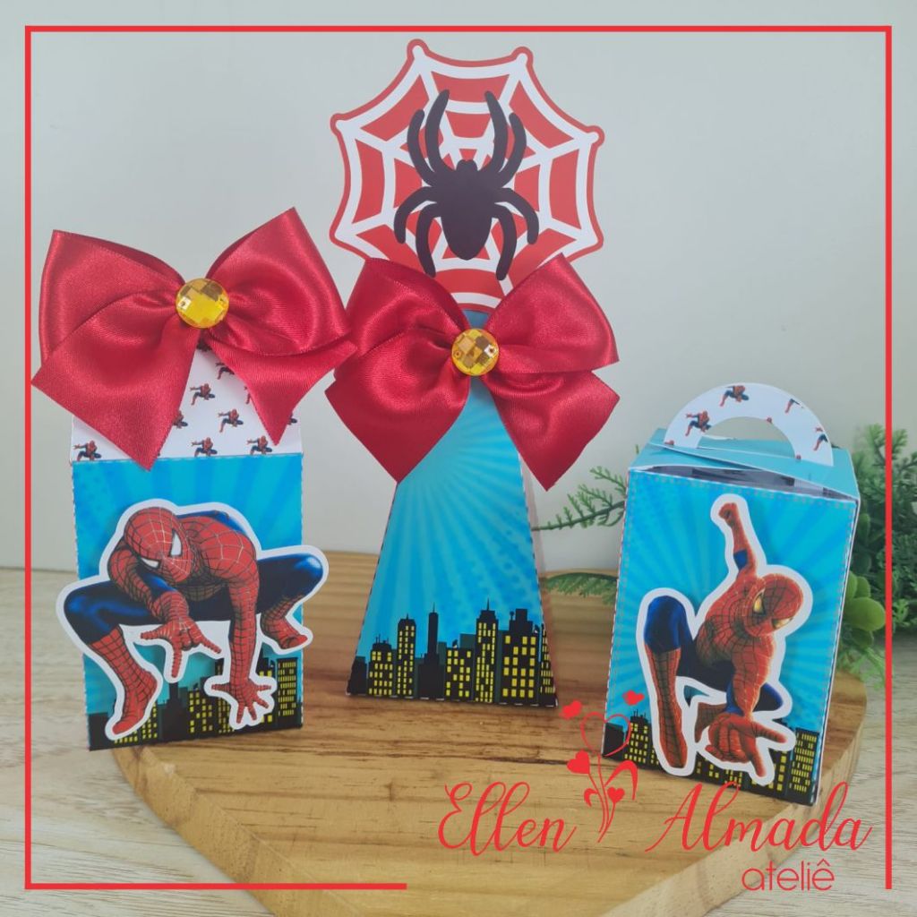 Caixas Personalizadas Homem Aranha-Lembrancinha Homem Aranha-Kit Festa Homem Aranha-Festa Homem Aran