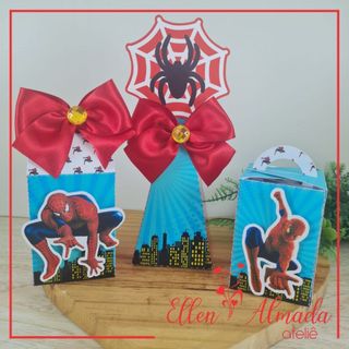 Caixas Personalizadas Homem Aranha-Lembrancinha Homem Aranha-Kit Festa Homem Aranha-Festa Homem Aran