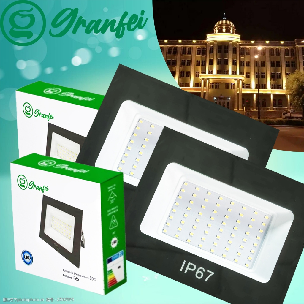 Kit 5/10 Refletor Led 150W 300W Branco Frio 6500K Smd IP65 Holofote Projetor Slim VENTO em Oferta na Shopee