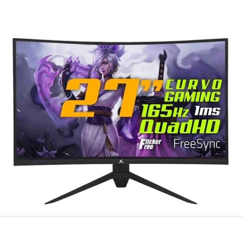 Monitor, 27 Pol, 165hz, Curvo, Quad Hd, 124.4% sRGB, FreeSync/G-Sync, 1ms, Hdmi/dp, Sfv2701g SuperFrame Precision — R$ 749,00 em Shopee
