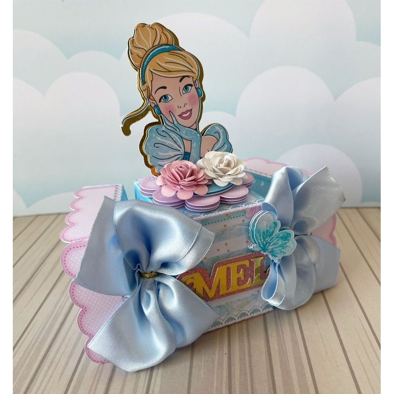 ✨ Caixa Bala Personalizada - Cinderela - Princesas - Papelaria Personalizada - Lembrancinha de Festa
