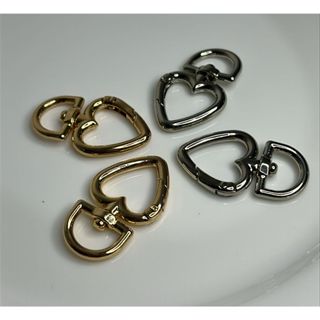 Mosquetão Coração Articulado Argola  Dourado e Prata em Oferta na Shopee