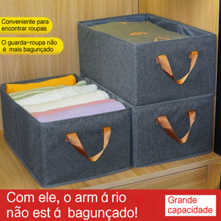 KIT4-12 Caixa Organizador de Guarda Roupa Dobrável Caixa de Armazenamento Catiônico para Jeans Roupas em Oferta na Shopee