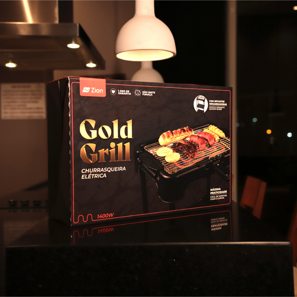 Churrasqueira Elétrica Zion Com Estante + Mestre Churrasqueiro em Oferta na Shopee