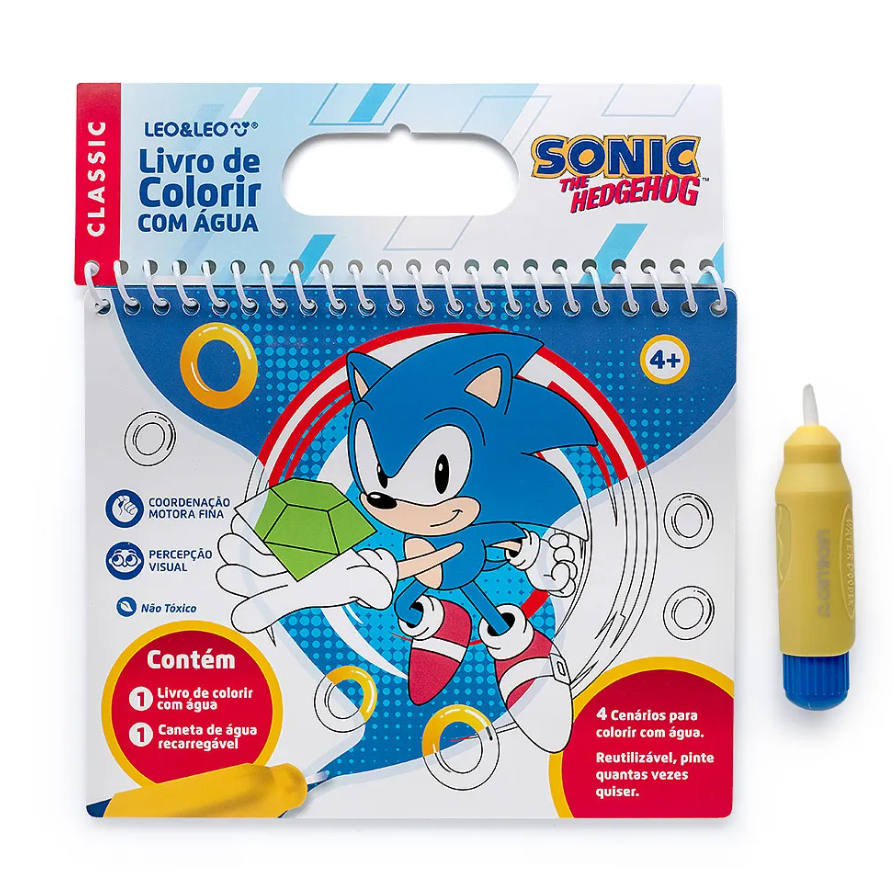 Livro Aquabook SONIC - LEO&LEO