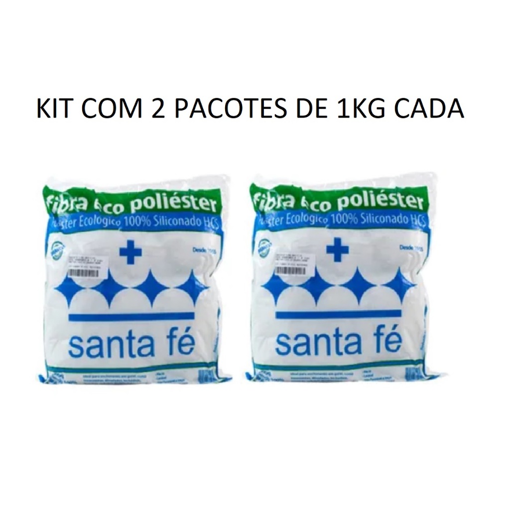 Fibra Siliconada para Enchimento Almofada Travesseiro Boneca Amigurumi Plumante Santa Fe Eco 2 kg