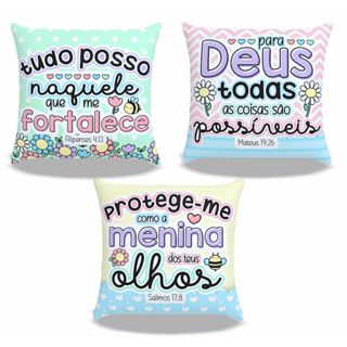 Kit 3 Capas Almofada 45x45_Versículo Bíblico em Oferta na Shopee