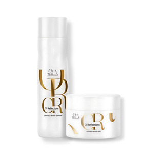 Kit Wella - Shampoo 250ml e Máscara 150g Oil Reflections em Oferta na Shopee