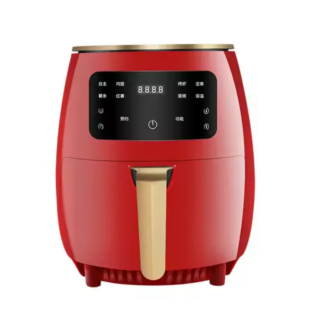 Air Fryer 4,5L Turbo Fry Touch – Antiaderente | Sem Óleo | Preto/Vermelho | 110V ou 220V