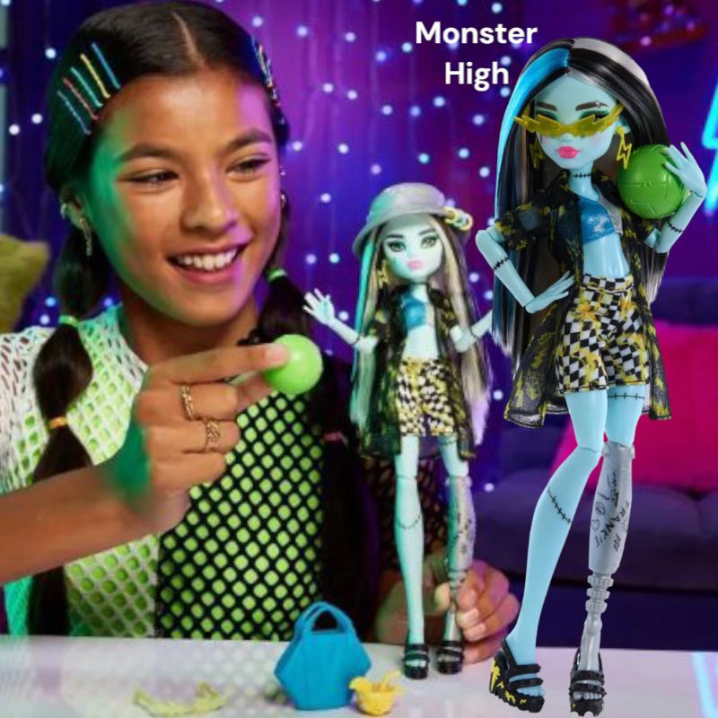 Boneca Monsters High Frankie Stein Paradise Na caixa com Acessórios Coleção Ilha mal Assombrada