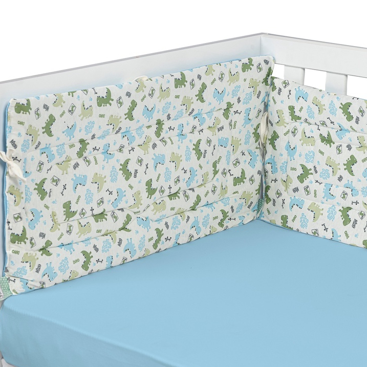 Kit Protetor Lateral De Berço Sul Brasil 3 Peças Estampados 100% Algodão