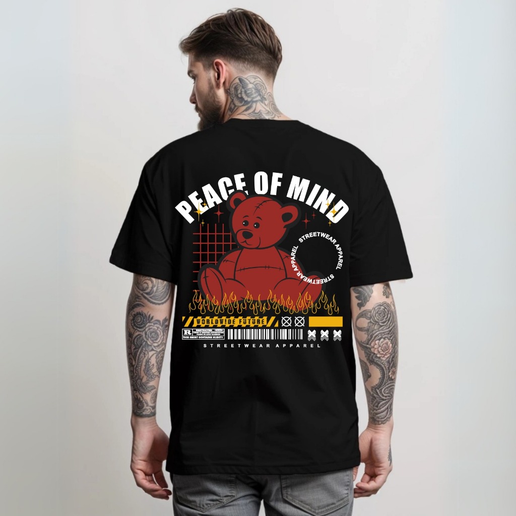 Camiseta camisa T-shirt Bear Streetwear Oversized Estampada Personalizada Masculina Feminina Estilo