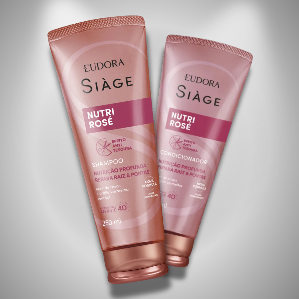 SIÁGE - Shampoo 250ml + Condicionador 200ml - Nutri Rose em Oferta na Shopee