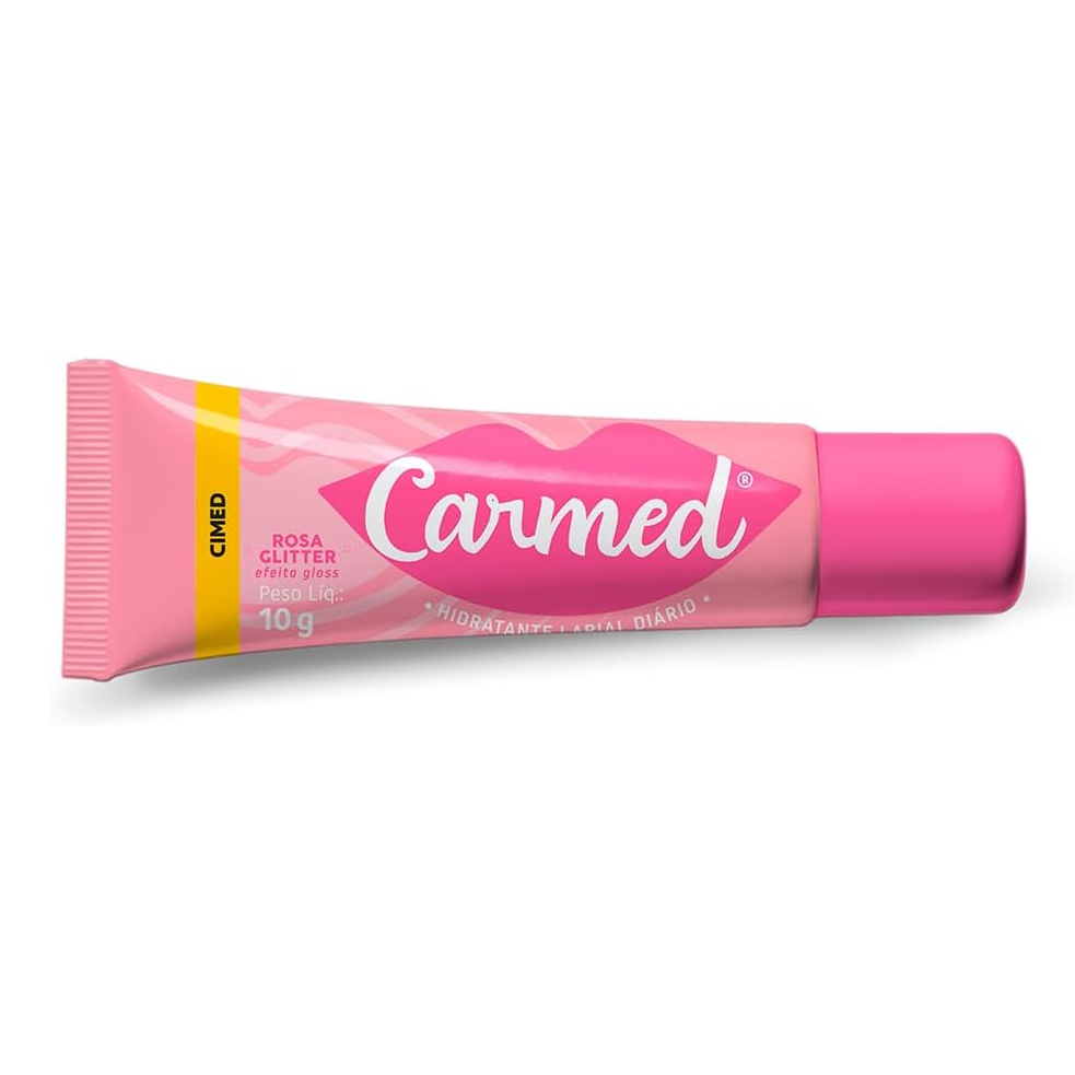 Detalhes do Carmed Hidratante Labial Carmed Bff Glitter Rosa com 10g