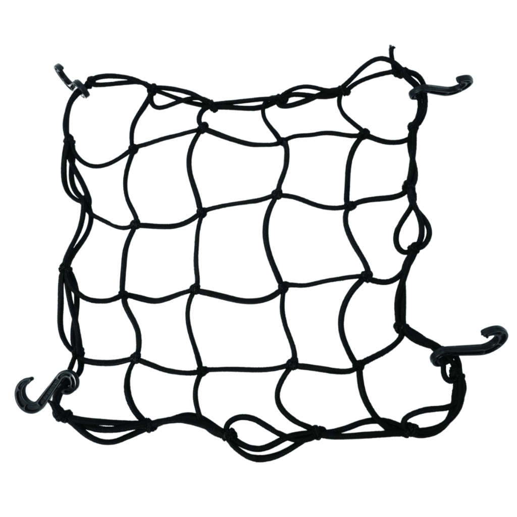 Rede Elástica Tipo Aranha Moto 35x35 Preta Bagageiro Capacete Ganchos Reforçados em Oferta na Shopee