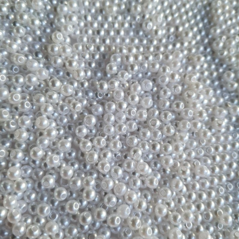 Perola ABS Branca brilhante 4mm Pacote Com 50 gramas