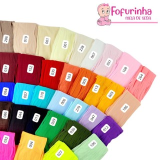 Meia de Seda Lisa 60cm FOFURINHA artesanato  NÃO ESGARÇA Excelente Qualidade Customização faixa Cabelo recém nascido