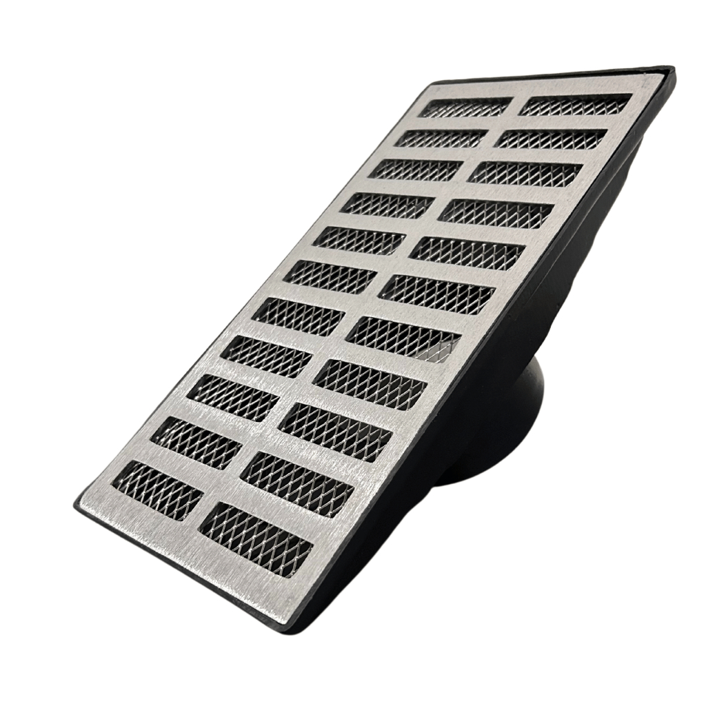 Ralo Guvi Coletor Linear 15x30 Grelha Alumínio Saída Fundo 100mm