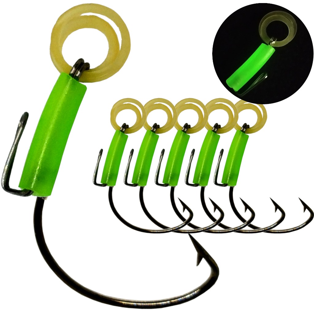 Anzol Wide Gap com Gancho Auxiliar Glow para Camarão Vivo em Oferta na Shopee