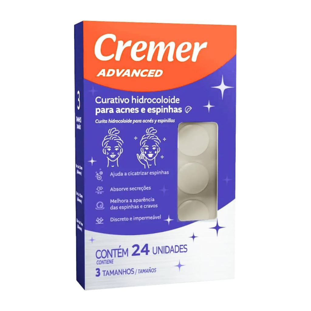 Curativo Hidrocoloide para Acnes e Espinhas Advanced Cremer 24 Unidades em Oferta na Shopee