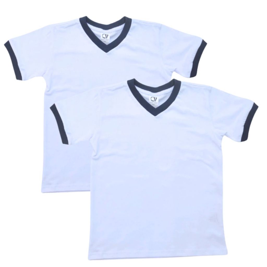 Kit 2 Camisetas Manga Curta Juvenil Uniforme Escolar em Oferta na Shopee