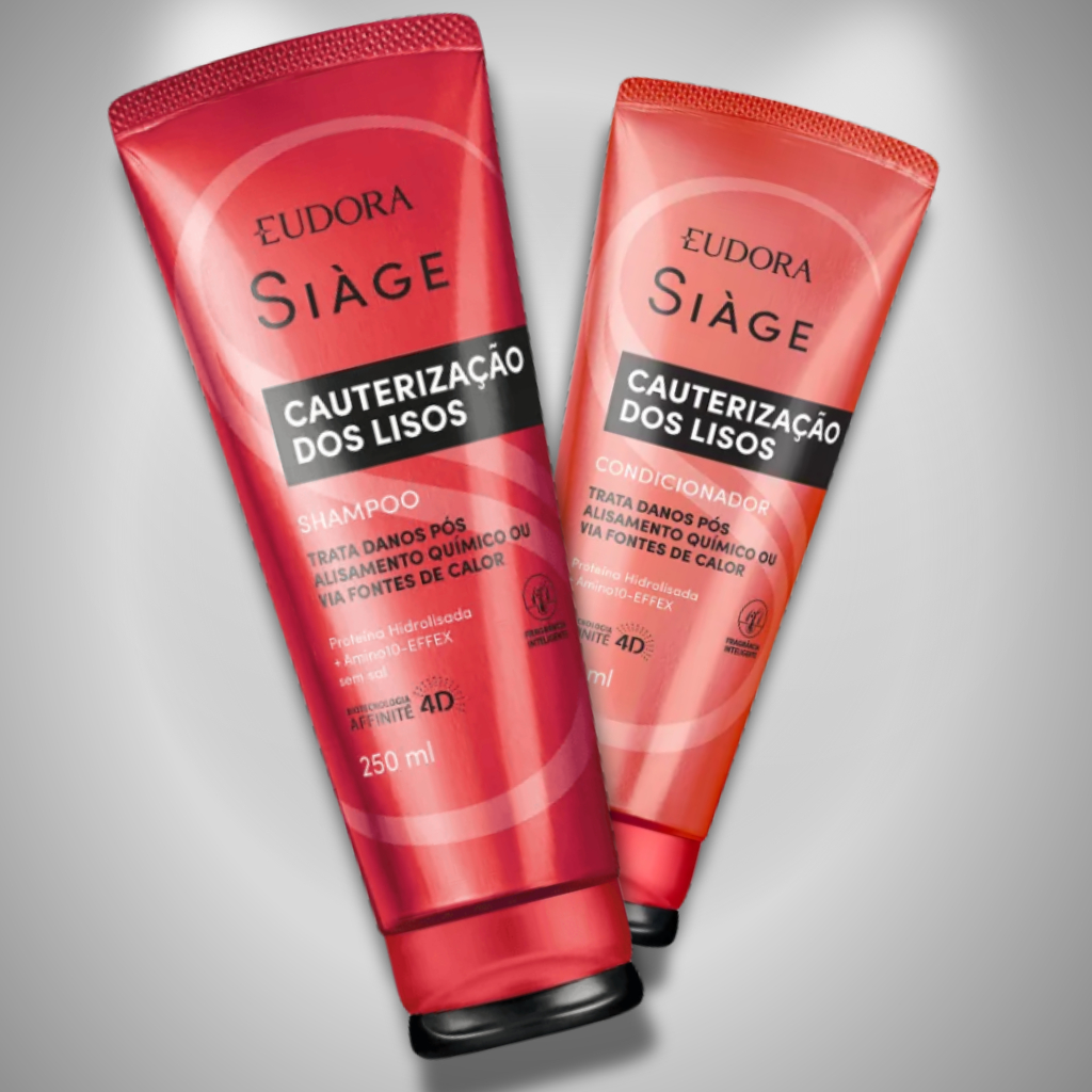 SIÁGE - Shampoo 250ml + Condicionador 200ml - Cauterização dos Lisos: em Oferta na Shopee