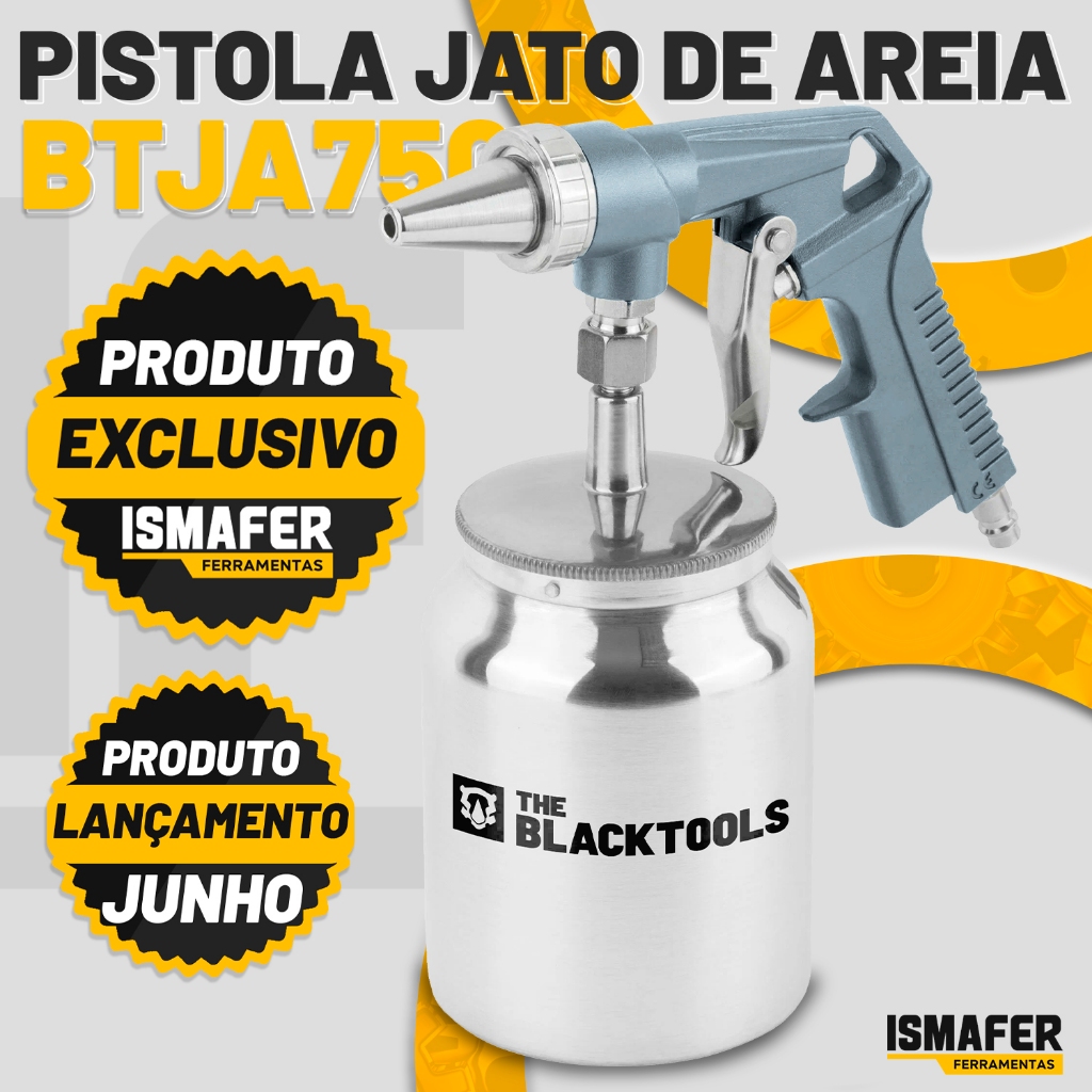 Pistola Jateamento De Areia 750ml Com Tanque Baixo em Oferta na Shopee