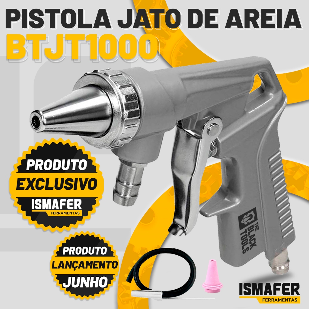 Pistola De Jateamento De Areia Profissional Com Mangueira The Black Tools em Oferta na Shopee