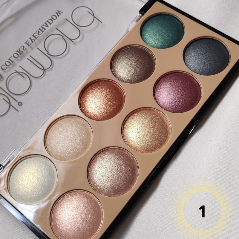 Paleta de sombras pó cintilante Miss France 10 cores