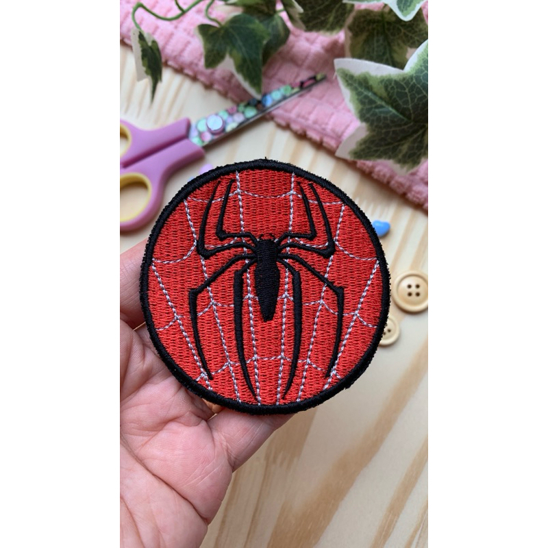 Patch Bordado Termocolante Logo Homem Aranha