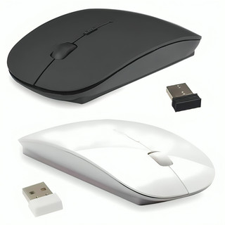 Mouse Sem Fio Wireless Led Rgb 2,4GHz + Plug USB Á Pilha Ergonômico Silencioso Mouse Sem Fio