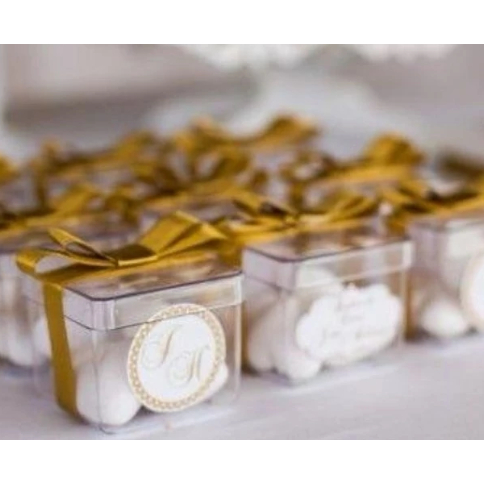 100 Caixinhas Acrílico Personalizada Lembrancinha Casamento Festa Aniversário Chá de bebê Maternidade