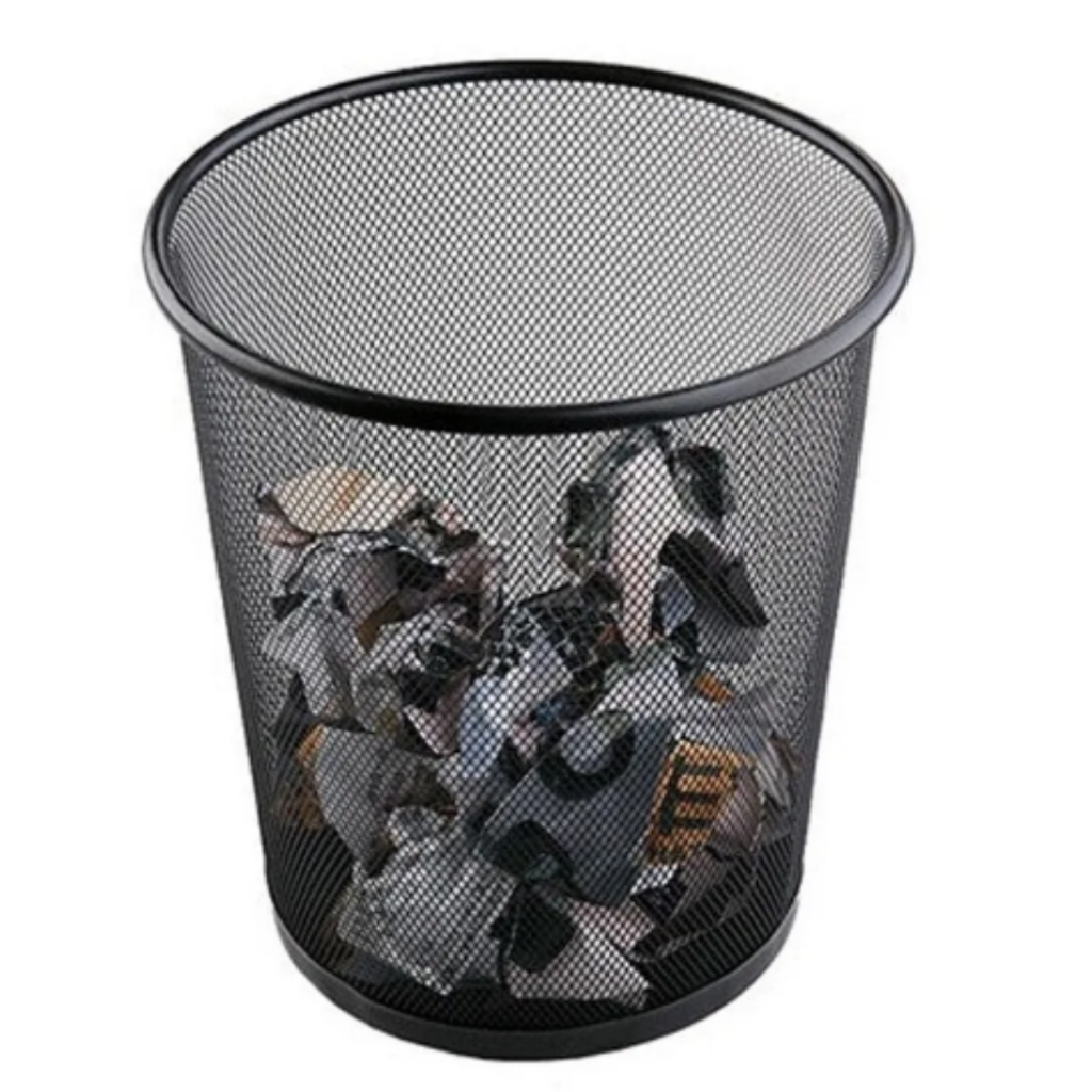 Lixeira Cesto De Lixo Telada Escritório Telada Metal Aramado 10L