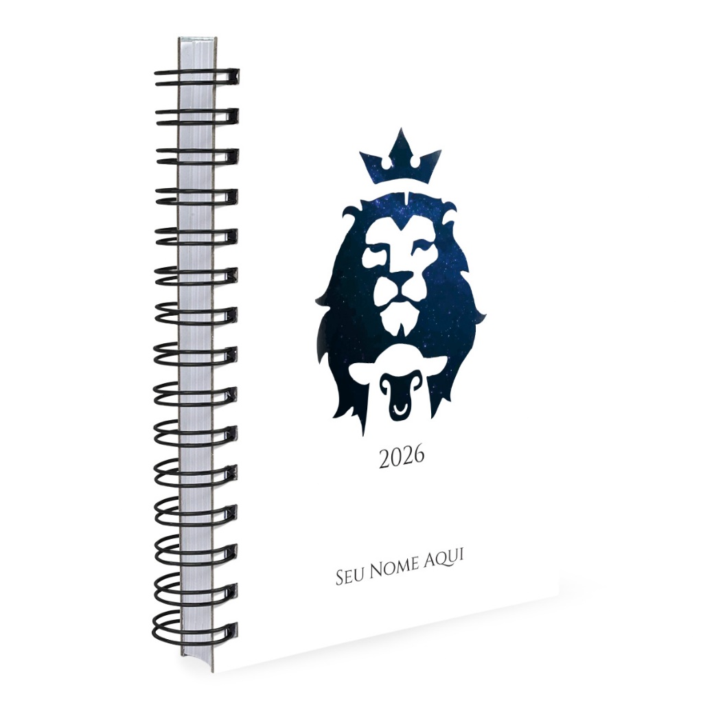 Agenda Capa Dura 2026 Personalizada Fé Evangélica Leão De Judá