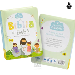 A Bíblia do Bebê - Livro Infantil Bíblico Cristão Ilustrado Capa Dura - Coleção Pequenos Corações - Colorido