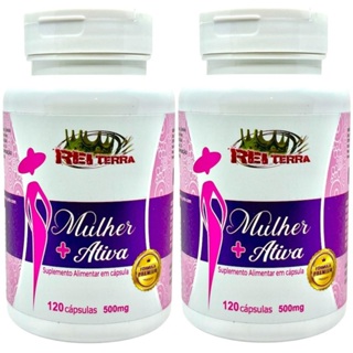 Kit 2 Mulher + Ativa 240 Cápsulas - Rei Terra em Oferta na Shopee