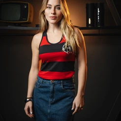 Regata Retrô Flamengo Tri Feminina Oficial