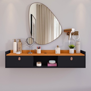 Penteadeira Suspensa Quarto Life Sala Tv 1.20cm Home Decoração 2 Porta Rack Aparador Preto Cinamomo em Oferta na Shopee