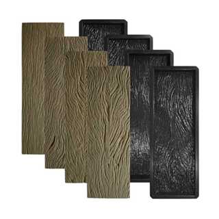 Molde Forma Kit 4 ABS Piso Madeira Demolição Dormente 80x26cm Cd740 em Oferta na Shopee