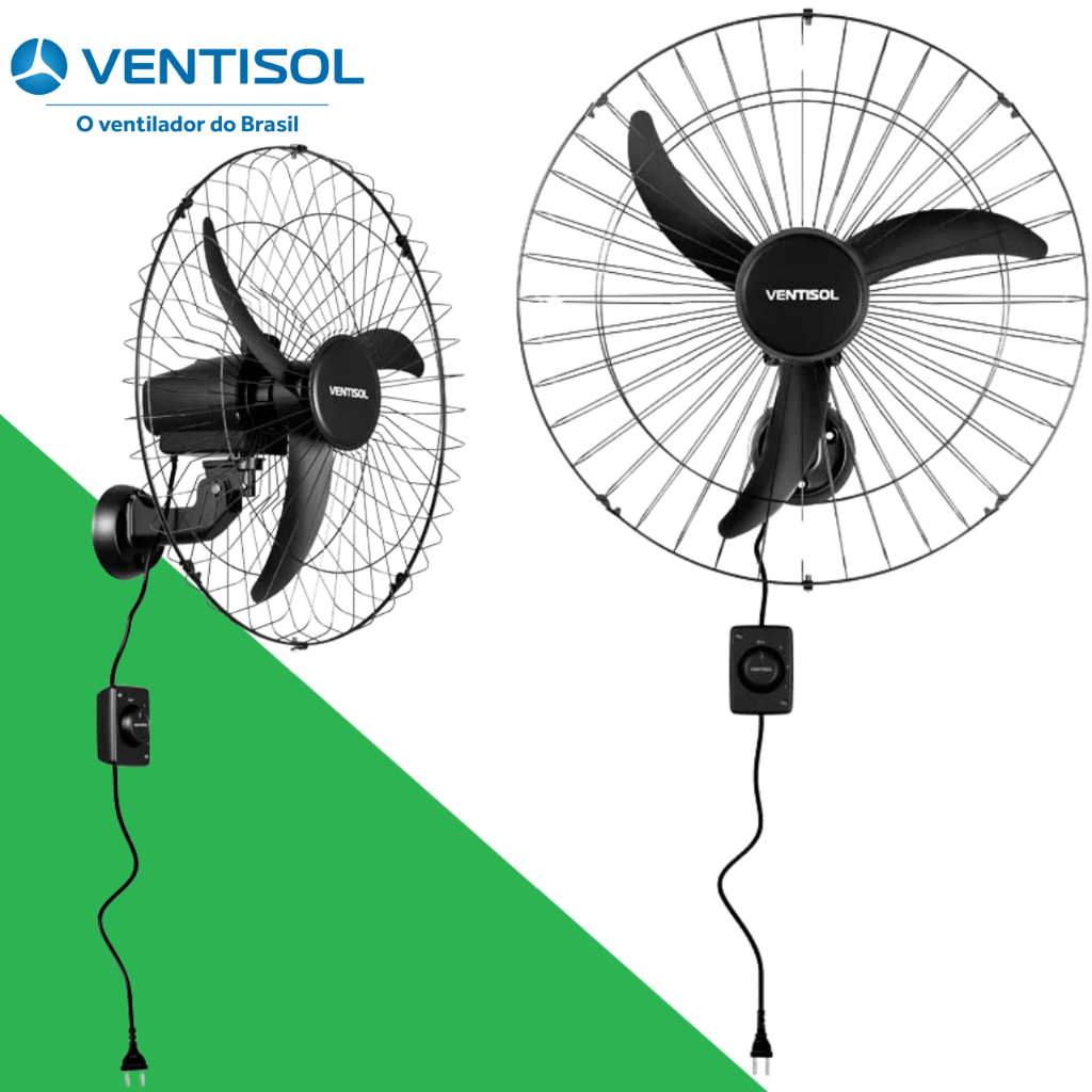 Ventilador Oscilante de Parede 60cm Bivolt Ventisol Silencioso Potente Ideal Ambientes Grandes em Oferta na Shopee