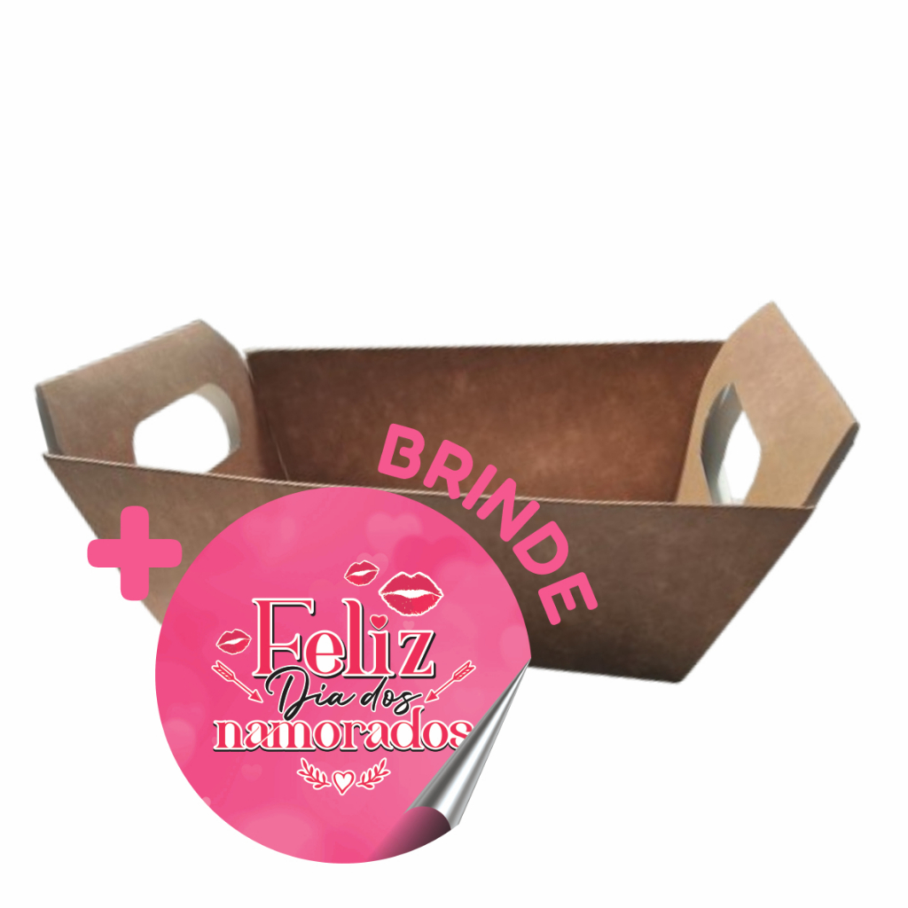 CESTINHA kraft, G 21X15cm; 05unid - Páscoa; Cesta de Chocolate; Café da manhã; CX008 - DIA DOS NAMORADOS